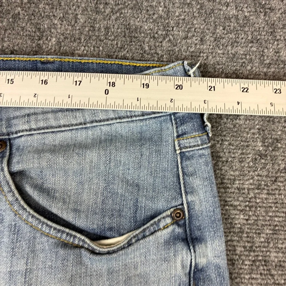 Wrangler Mens Size 40x30 Straight Fit Flex Blue Denim Jeans Light Wash Blue Tag